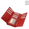 La Scala DCO452 piros hátul kártyatartós női bőr pénztárca