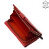 La Scala DCO452 piros hátul kártyatartós női bőr pénztárca