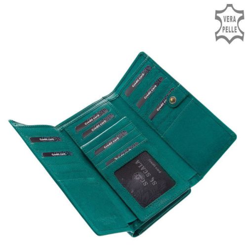 La Scala POP452 türkizkék hátul kártyatartós női pénztárca