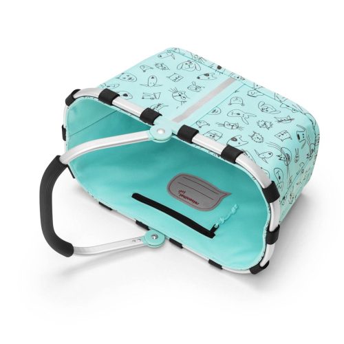 Reisenthel Carrybag XS kids cats and dogs mint gyerek bevásárló kosár IA4062