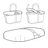 Reisenthel Carrybag cover dark blue bevásárló kosár fedő BP4059