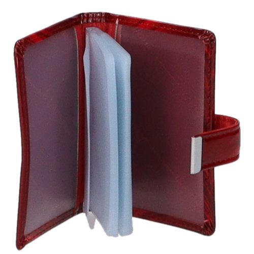 Jennifer Jones 5244-11 piros bőr női kártyatartó