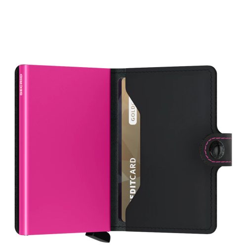 Secrid Miniwallet matte black fuchsia kártyatartó