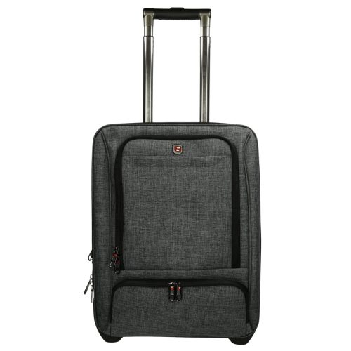 Enrico Benetti Frankfurt szürke 2 kerekű laptoptáska/kabin bőrönd 75008 012