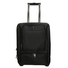   Enrico Benetti Cornell fekete 2 kerekű laptoptáska/kabin bőrönd 75005 001
