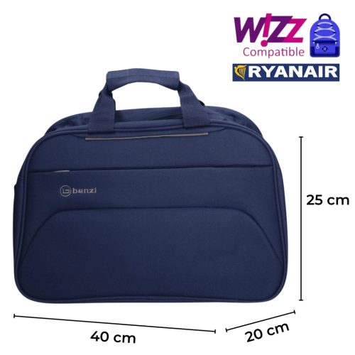 Benzi 5566 kék fedélzeti kabintáska Wizzair/Ryanair 40x25x20 cm