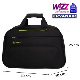   Benzi 5566 fekete fedélzeti kabintáska Wizzair/Ryanair 40x25x20 cm