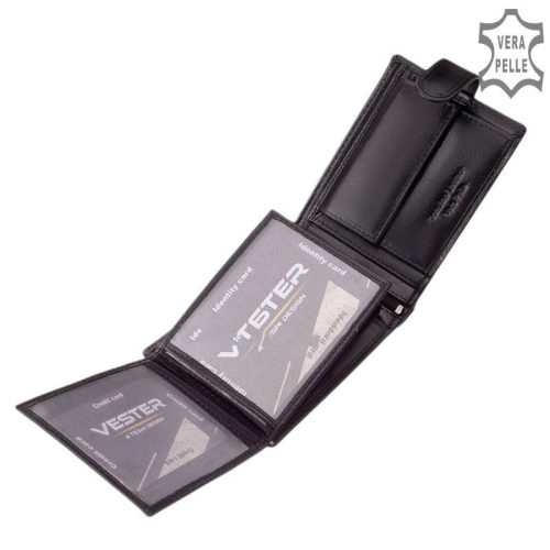 Vester VES08/T fekete bőr férfi pénztárca
