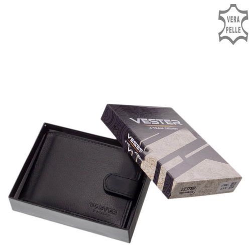 Vester VES08/T fekete bőr férfi pénztárca