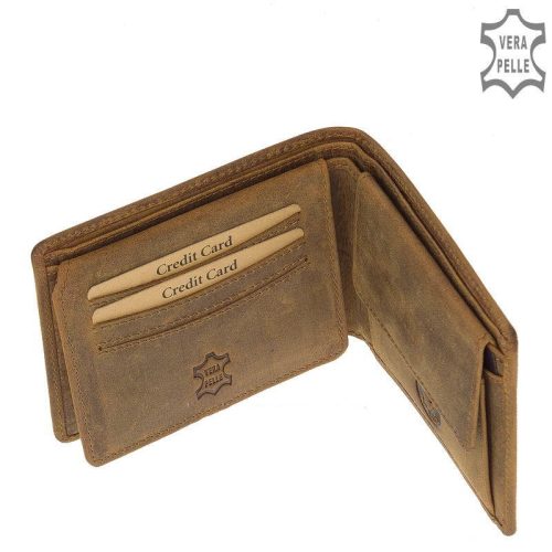 Green Deed AF09 barna bőr férfi vadász fácán minta pénztárca