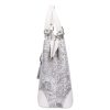 Olasz bőr 0115 fehér ezüst virágos táska
