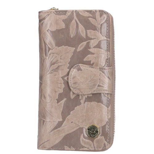 Gregorio HL116 bézs virágos női pénztárca