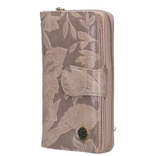 Gregorio HL116 bézs virágos női pénztárca