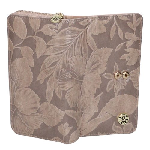 Gregorio HL116 bézs virágos női pénztárca
