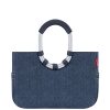 Reisenthel OS4113 Loopshopper M herringbone dark blue női bevásárlótáska