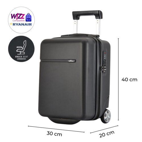 Bontour Wizzair ülés alatti bőrönd XS méret fekete 40x30x20 cm