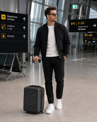 Bontour Wizzair ülés alatti bőrönd XS méret fekete 40x30x20 cm
