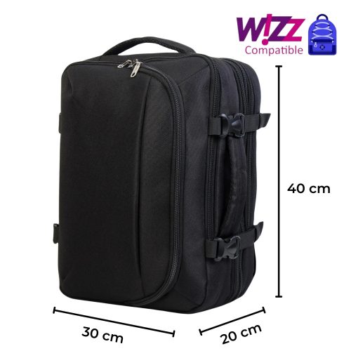 Wizzair FlexiGo 2117 fekete hátizsák 40x30x20 cm