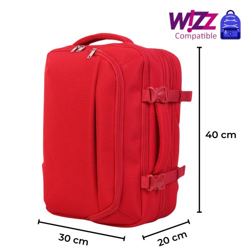 Wizzair FlexiGo 2117 piros hátizsák 40x30x20 cm