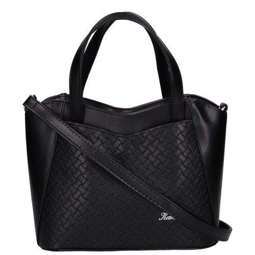 Karen 9503 fekete rostbőr női kézitáska