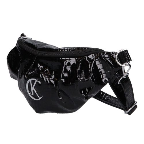 Karen 2406 fekete rostbőr női oldaltáska és övtáska