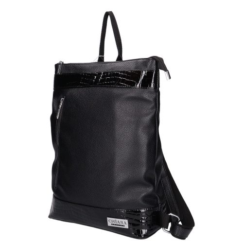 Chiara K 7017 fekete lakk hátizsák