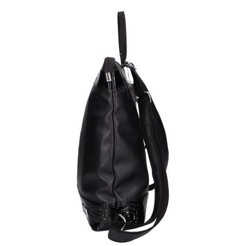 Chiara K 7017 fekete lakk hátizsák