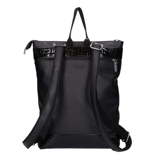 Chiara K 7017 fekete lakk hátizsák