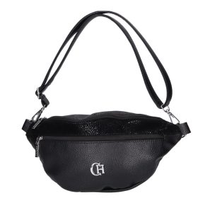   Chiara E 6001 bis fekete rostbőr női oldaltáska és övtáska