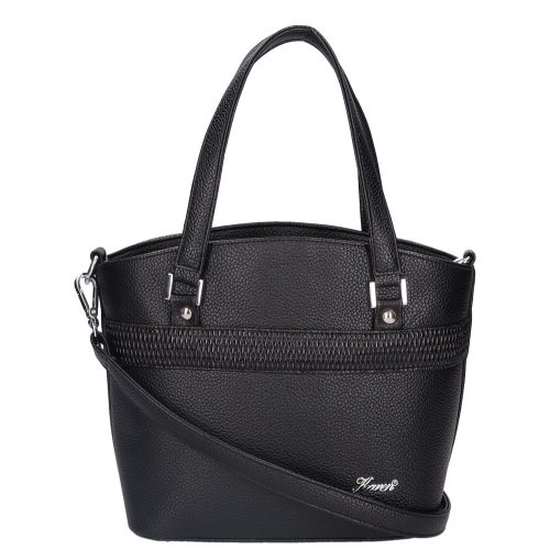 Karen 2472 fekete fonott rostbőr női kézitáska