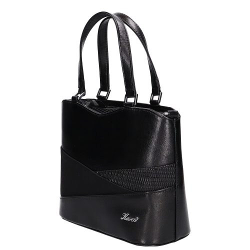 Karen D 565 fekete fonott rostbőr női kézitáska