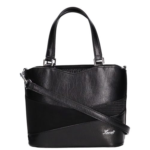 Karen D 565 fekete fonott rostbőr női kézitáska