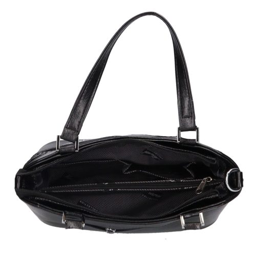 Karen D 565 fekete fonott rostbőr női kézitáska