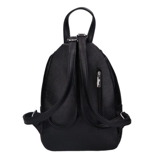 Karen 2409 fekete virág rostbőr női táska