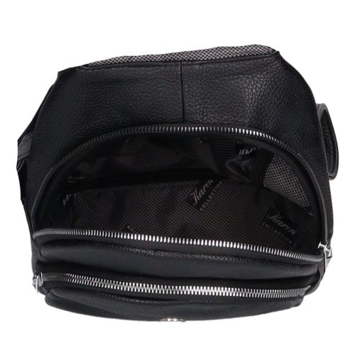 Karen 2409 fekete virág rostbőr női táska