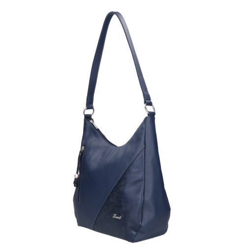 Karen 2397 kék rostbőr női válltáska