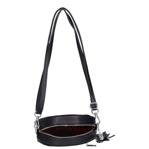 Chiara I 5013 JD fekete rostbőr női válltáska