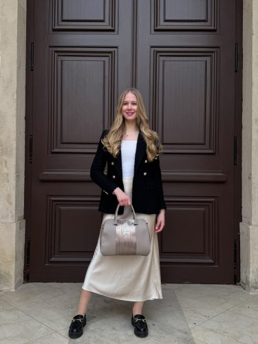 Chiara K 7026 bis drapp rostbőr női kézitáska