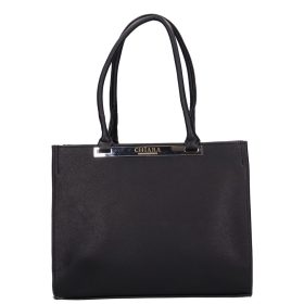 Chiara E 602 bis fekete rostbőr női válltáska