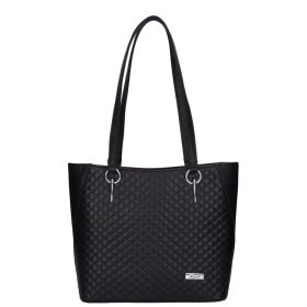 Karen 2418 fekete steppelt rostbőr női válltáska