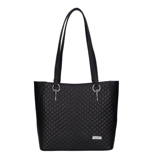 Karen 2418 fekete steppelt rostbőr női válltáska