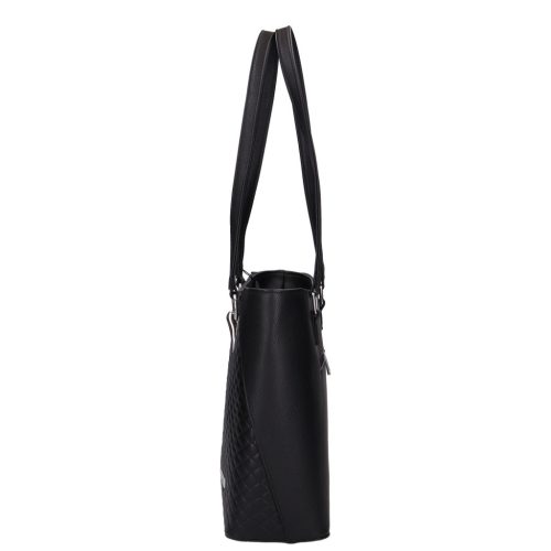 Karen 2418 fekete steppelt rostbőr női válltáska