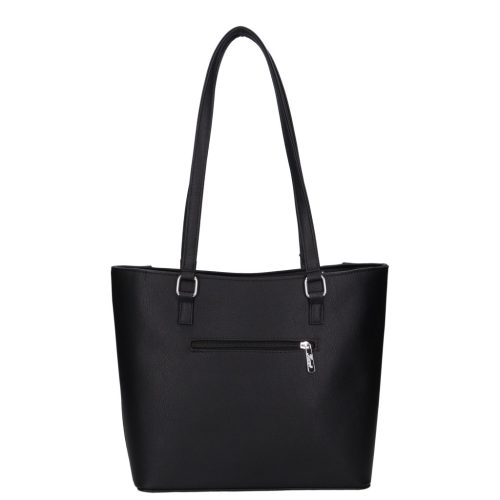 Karen 2418 fekete steppelt rostbőr női válltáska