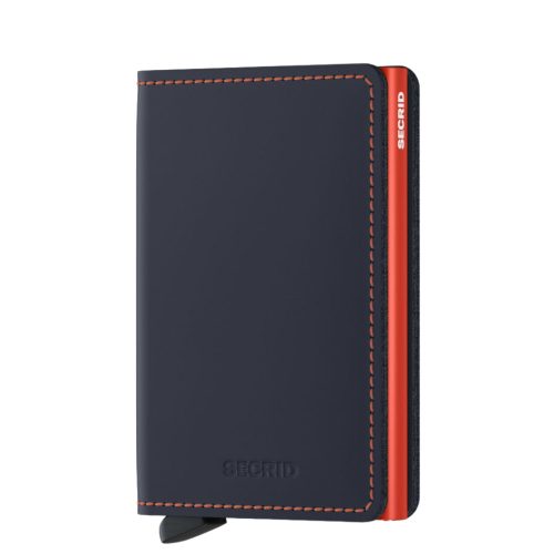 Secrid Slimwallet matte night blue & orange kártyatartó 