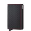 Secrid Slimwallet perforated black red kártyatartó