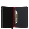 Secrid Slimwallet perforated black red kártyatartó