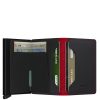 Secrid Slimwallet perforated black red kártyatartó