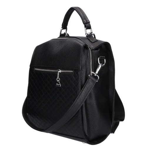 Karen D 609 fekete steppelt rostbőr női hátizsák