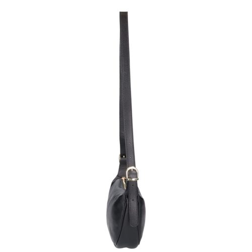 Olasz bőr 921 fekete kicsi táska