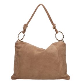 Olasz velúrbőr 572 drapp táska